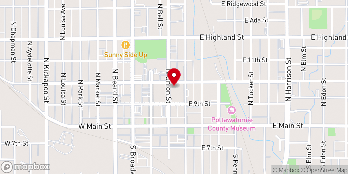 Map showing location of Heritage First Church