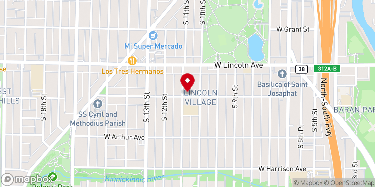 Map showing location of Holy Name of Jesus Parish
