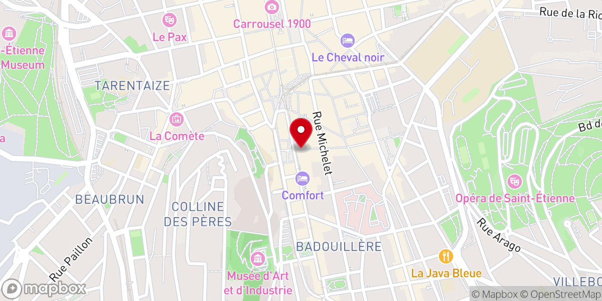 Map showing location of Centre d'Information Catholique