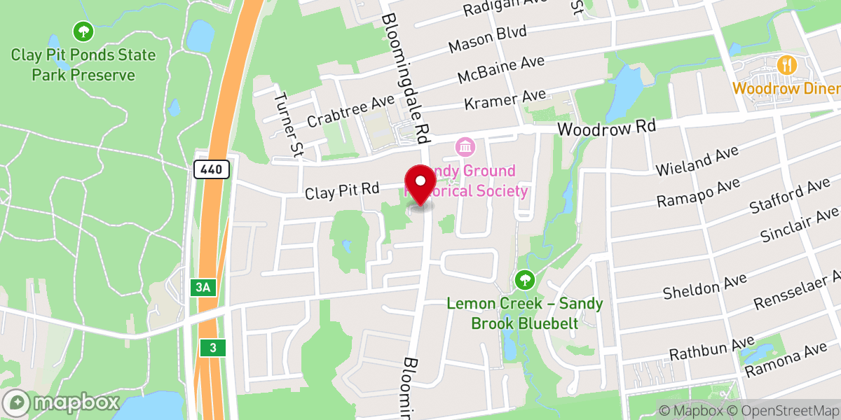 Map showing location of Rossville AME Zion Church
