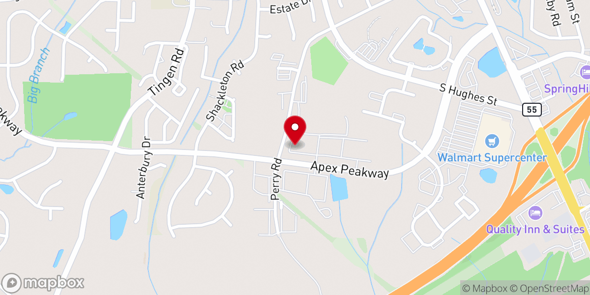 Map showing location of Apex The Vine Seventh-Day Adventist Church