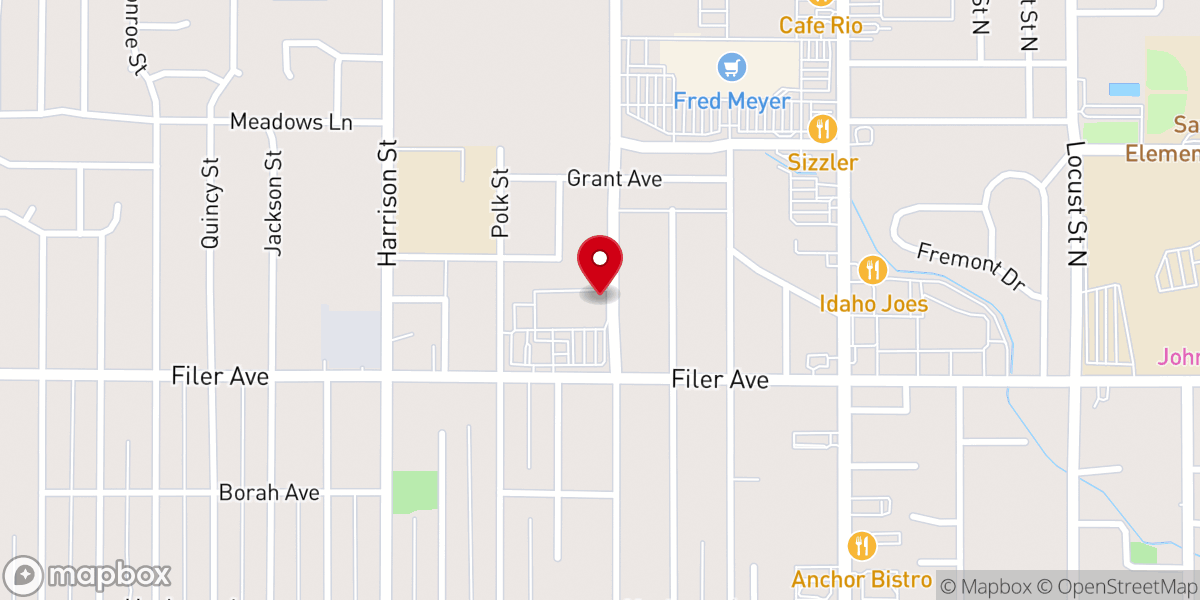Map showing location of Grace Church Twin Falls