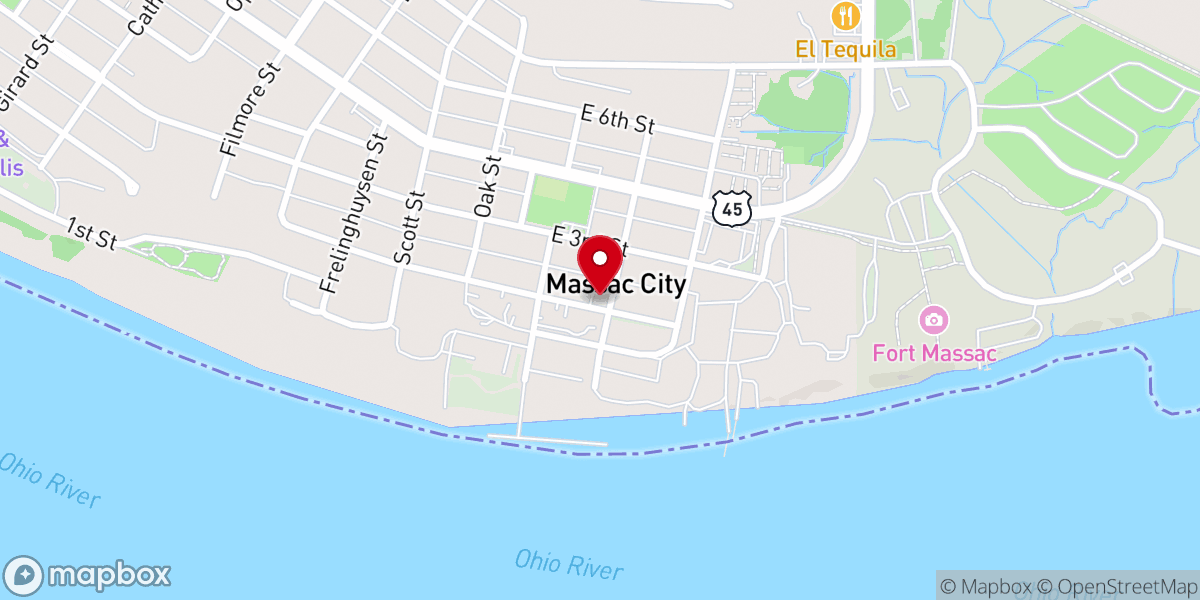 Map showing location of Cherry Street Pentecostal Church