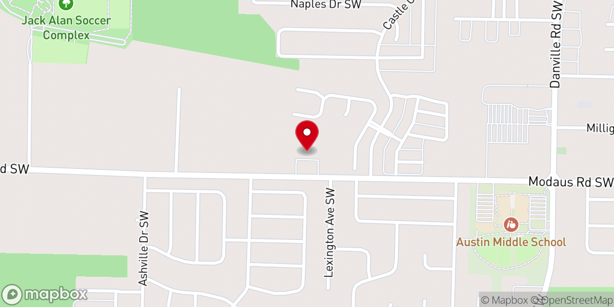 Map showing location of Decatur Presbyterian Church