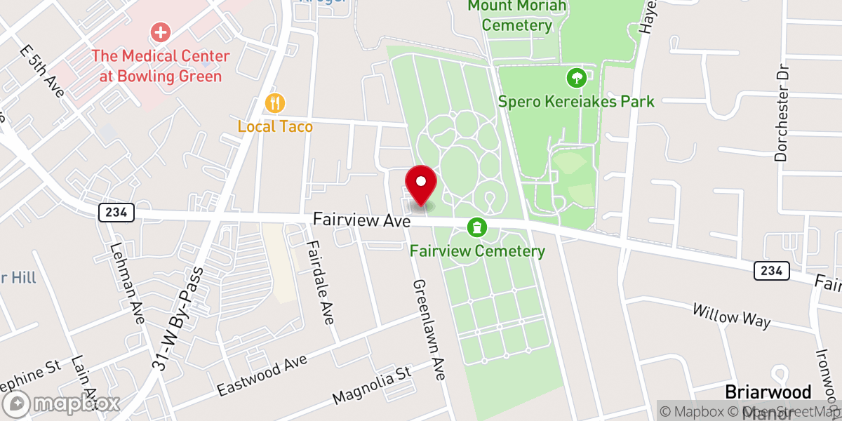 Map showing location of Fairview Memorial Missionary Baptist Church