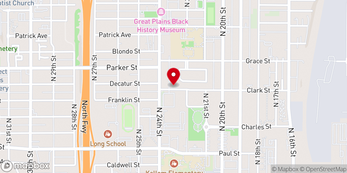 Map showing location of St Paul Missionary Baptist Church