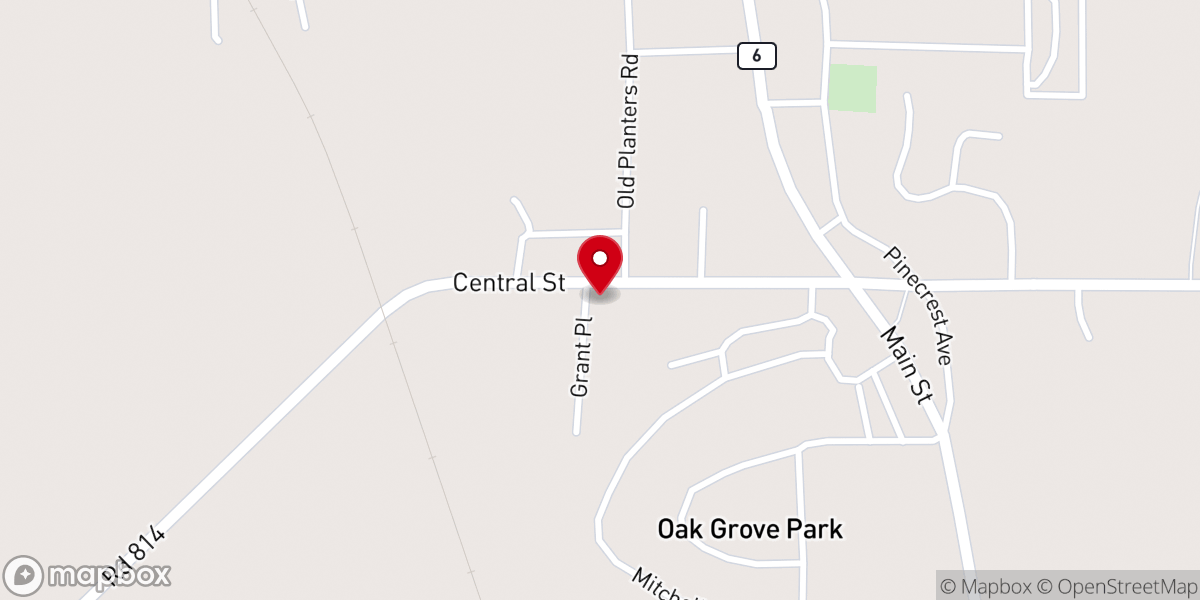 Map showing location of Plantersville United Methodist