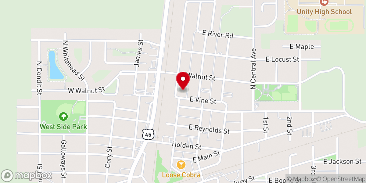 Map showing location of Presbyterian Church