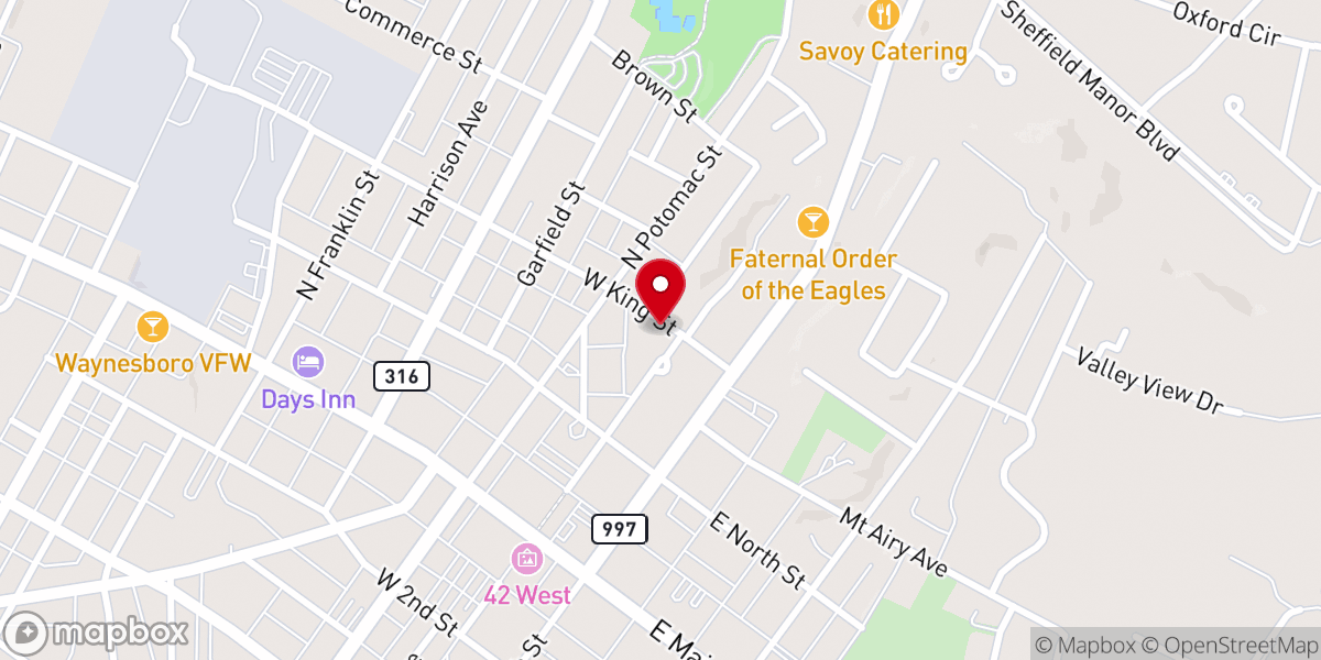 Map showing location of St Paul AME Church
