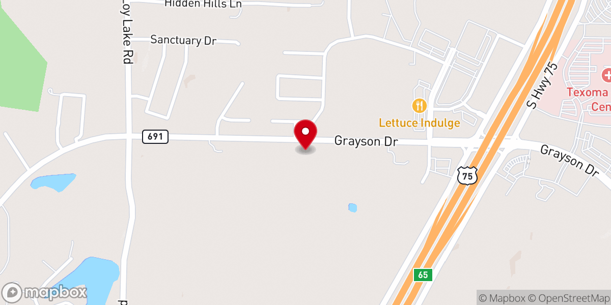 Map showing location of Red River Cowboy Church