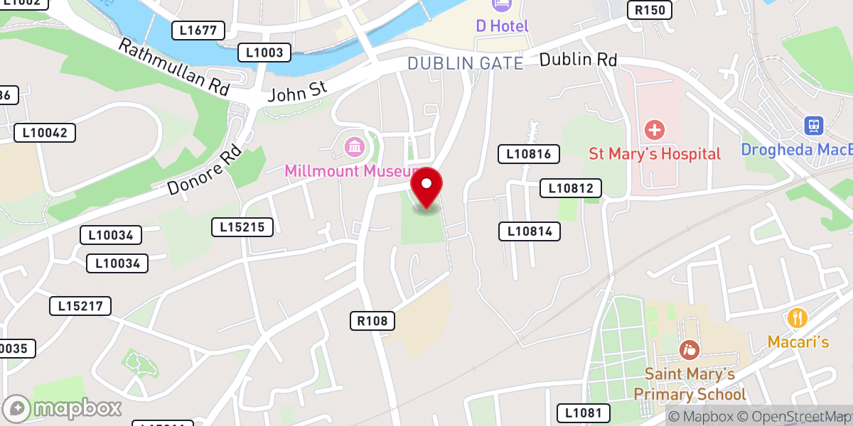 Map showing location of Gerrard's Church