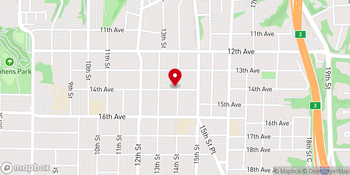 Map showing location of Trinity Lutheran Church