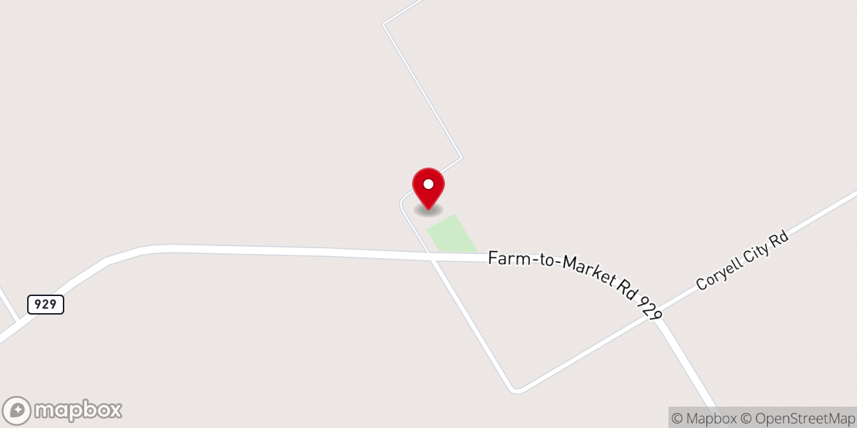 Map showing location of Saint John Lutheran Church