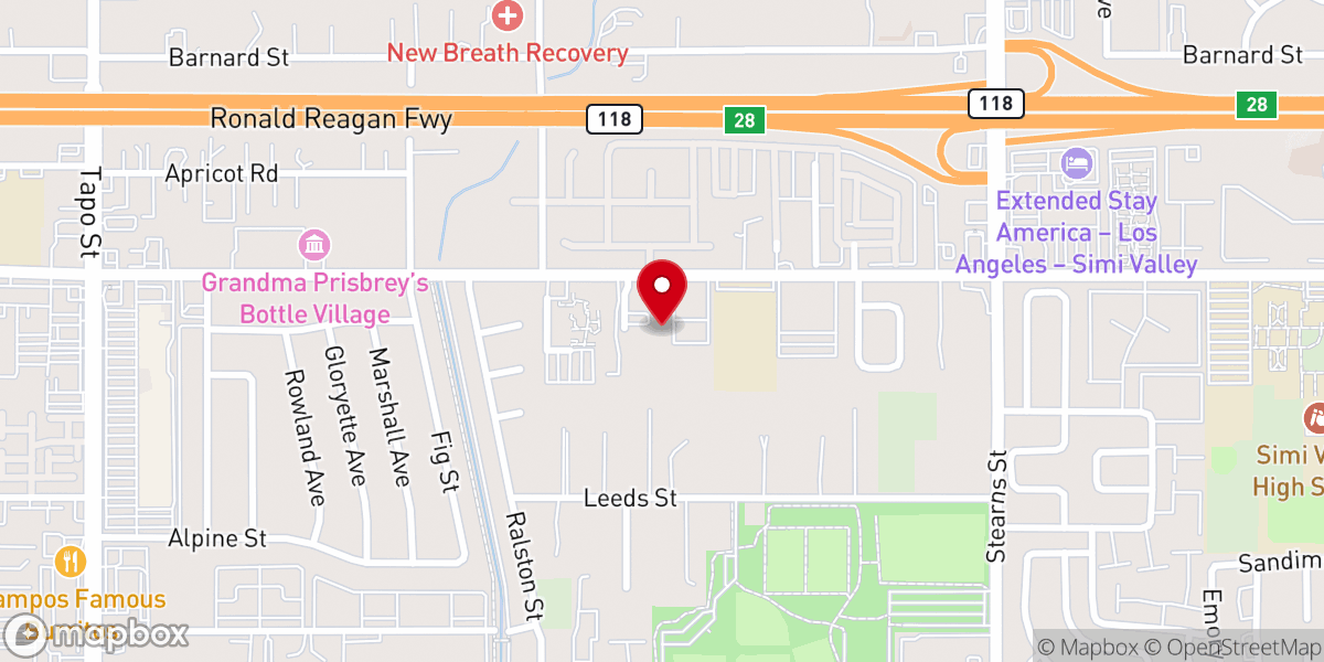 Map showing location of Lighthouse Bible Church