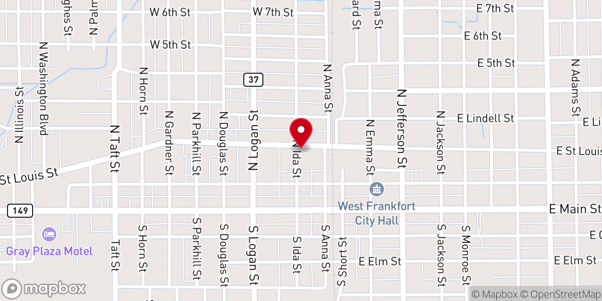 Map showing location of Saint Marks Episcopal Church