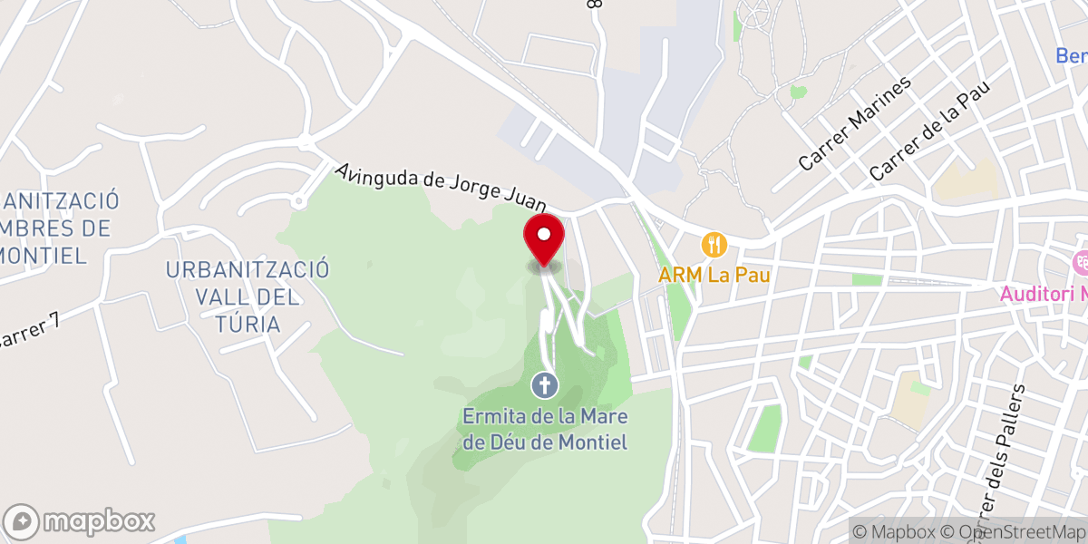 Map showing location of Subida al Santuario de la Virgen de Montiel