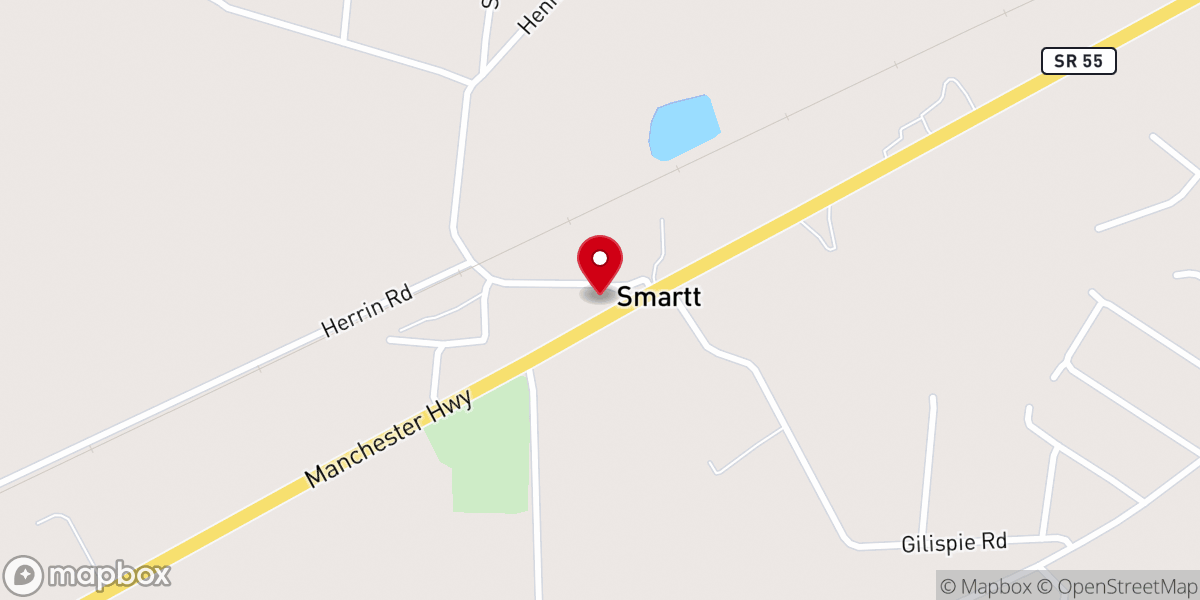 Map showing location of Smartt Church of Christ