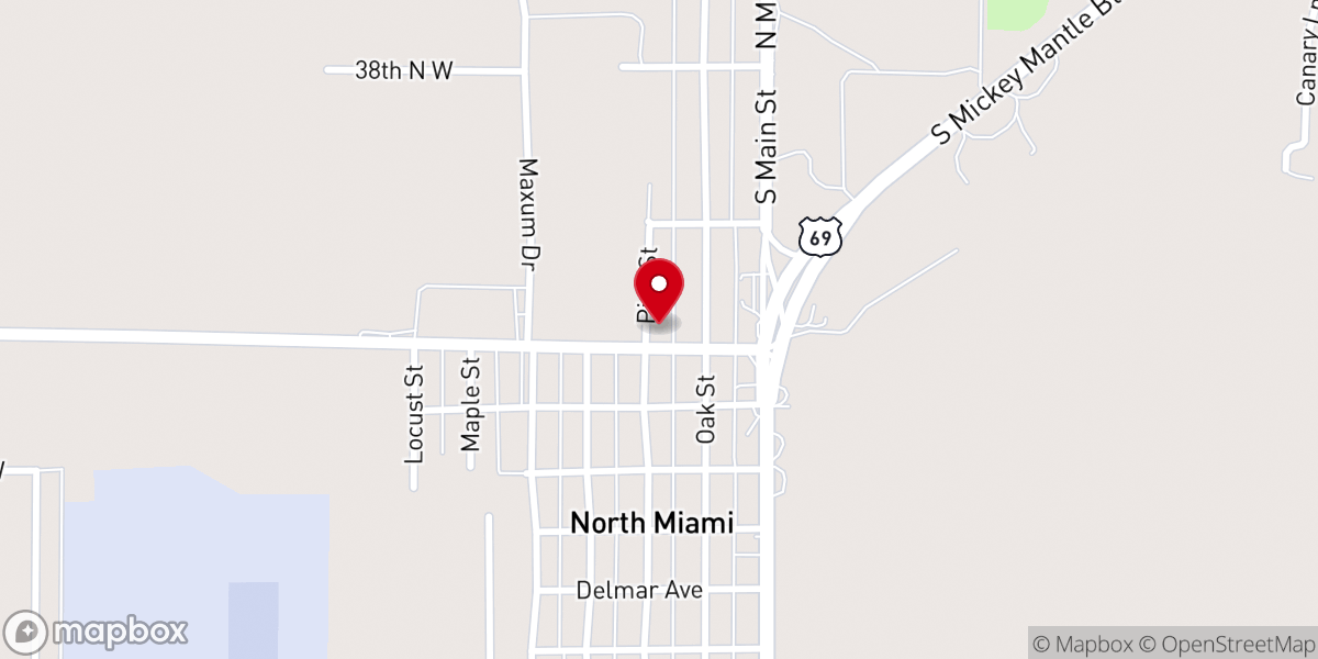 Map showing location of River of Life Assembly of God