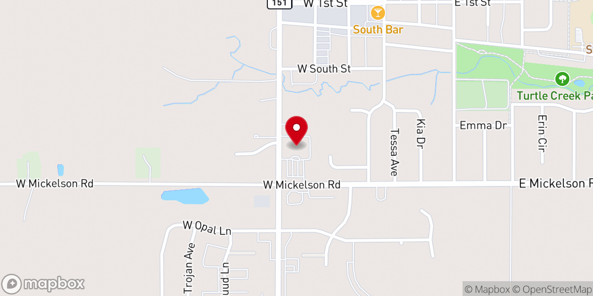 Map showing location of St. George Catholic Church