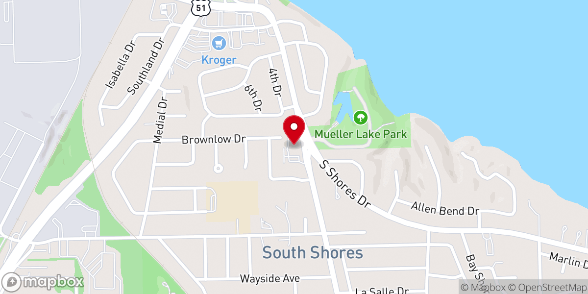 Map showing location of Mt. Calvary Lutheran Church