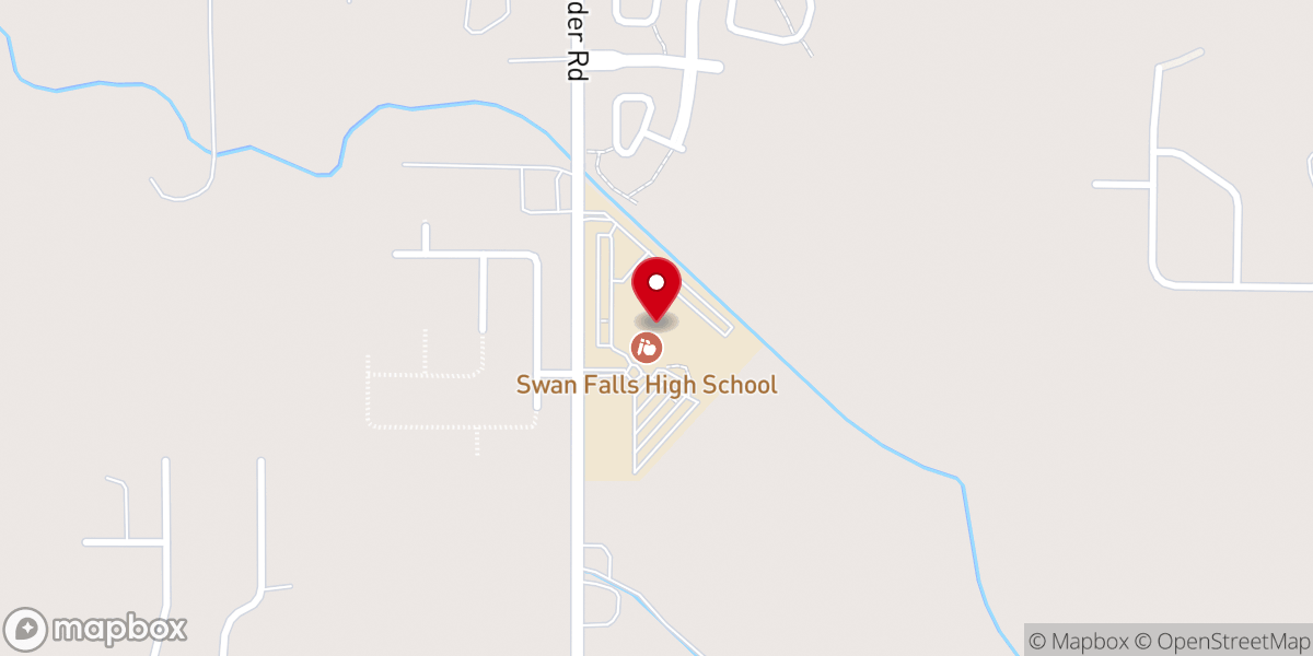 Map showing location of Living Waters Church