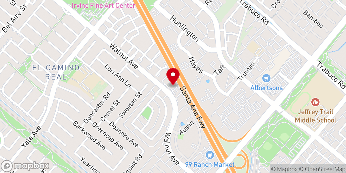 Map showing location of Irvine Baptist Church