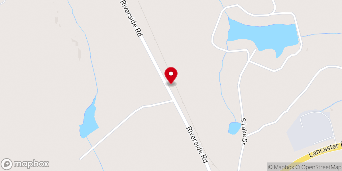 Map showing location of Catawba Baptist Church