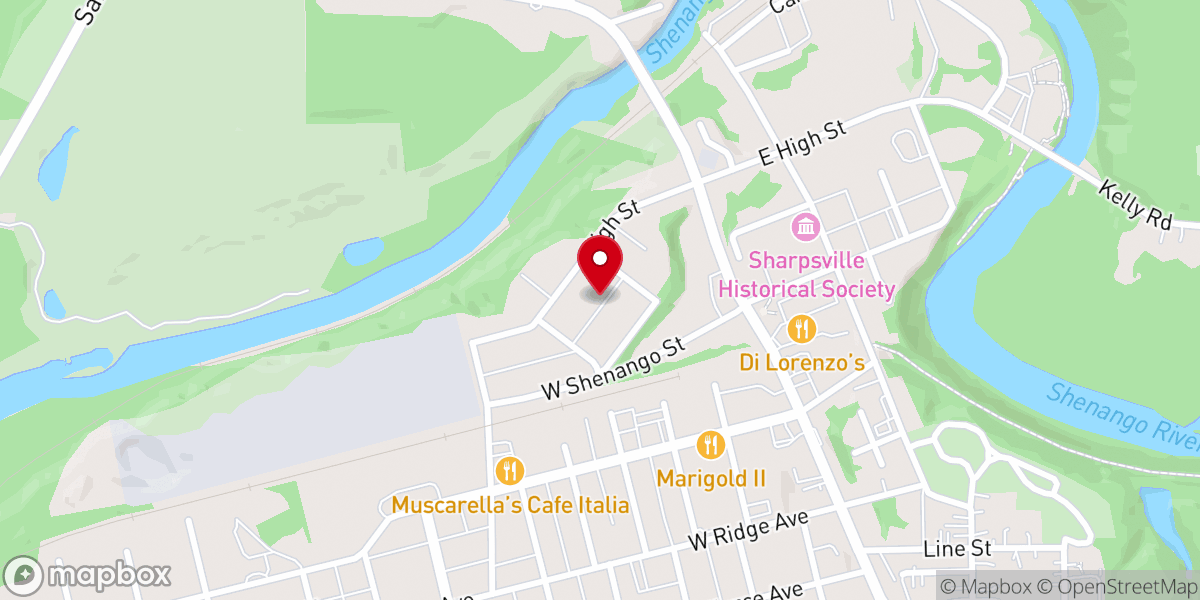 Map showing location of Pentecostal Holiness Church