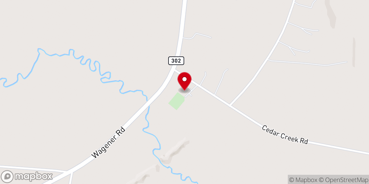 Map showing location of Mount Hermon Baptist Church