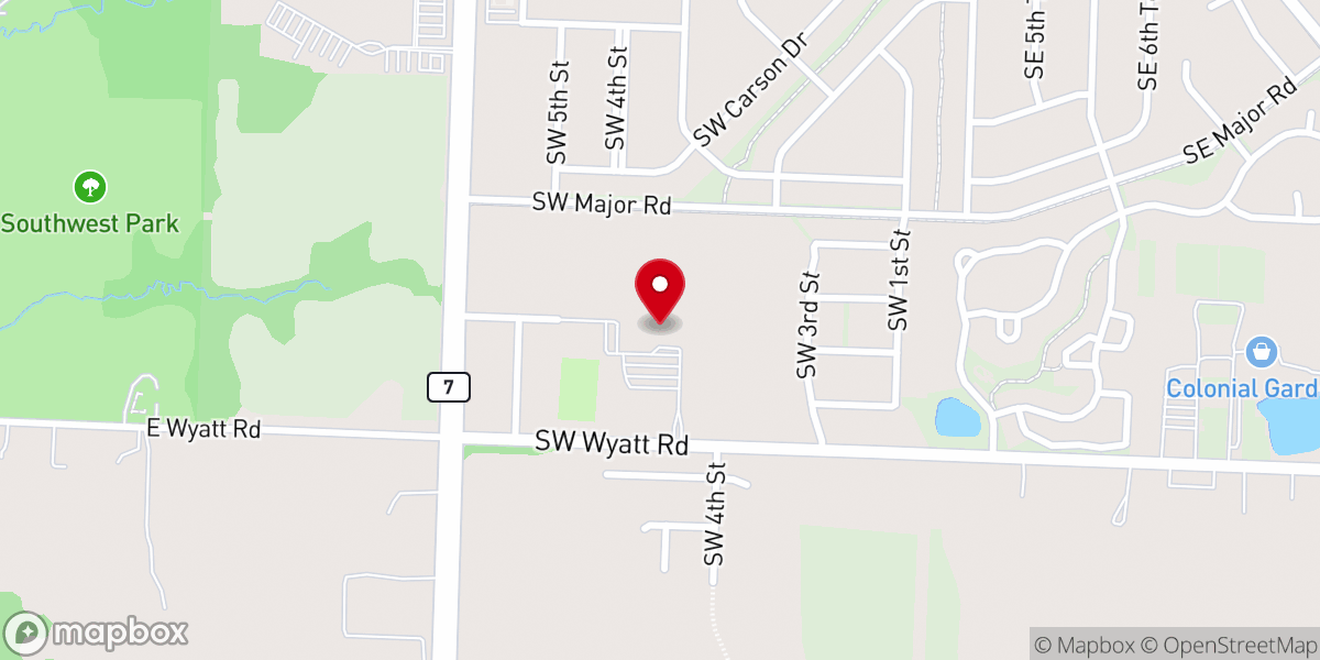 Map showing location of Timothy Lutheran Ministry & School