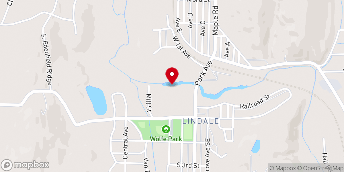 Map showing location of The Mill in Lindale