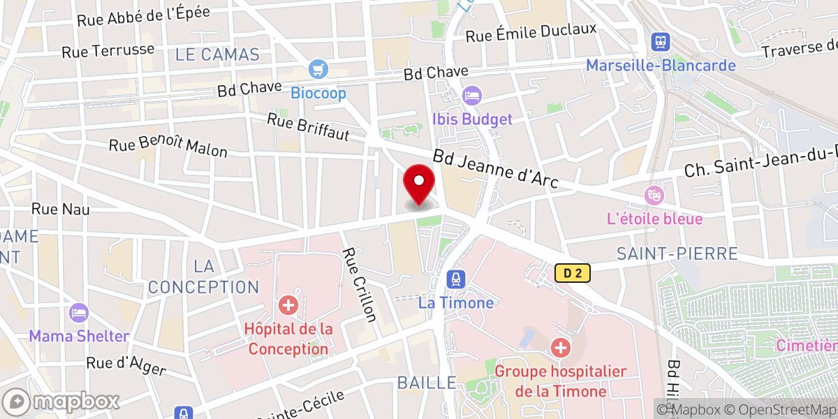 Map showing location of Les Amis de Saint Luc