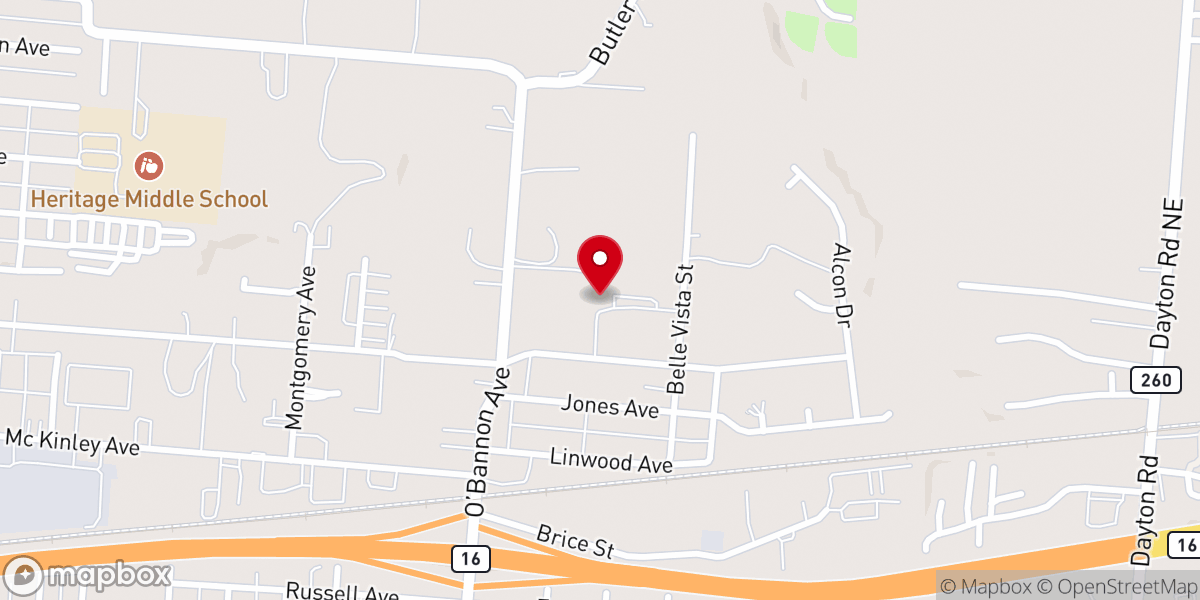 Map showing location of Vibrant Life Church