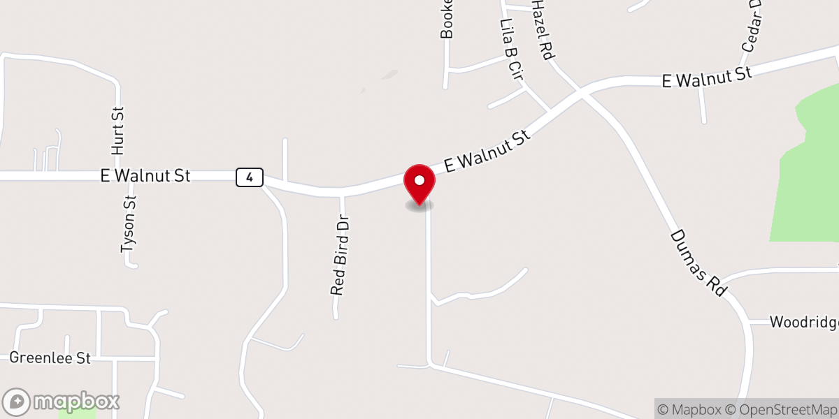 Map showing location of Springdale Baptist Church
