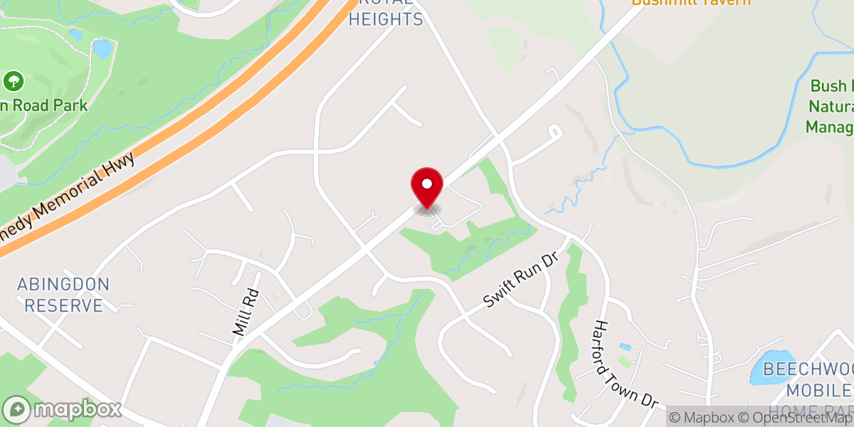 Map showing location of John Wesley United Methodist
