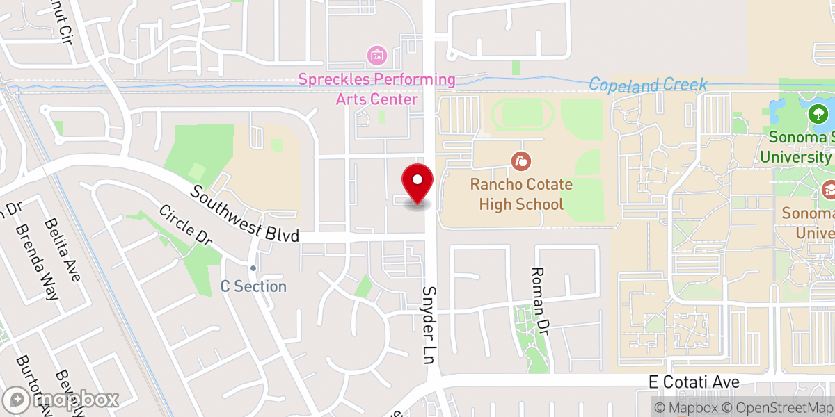 Map showing location of Cross & Crown Lutheran Church and School