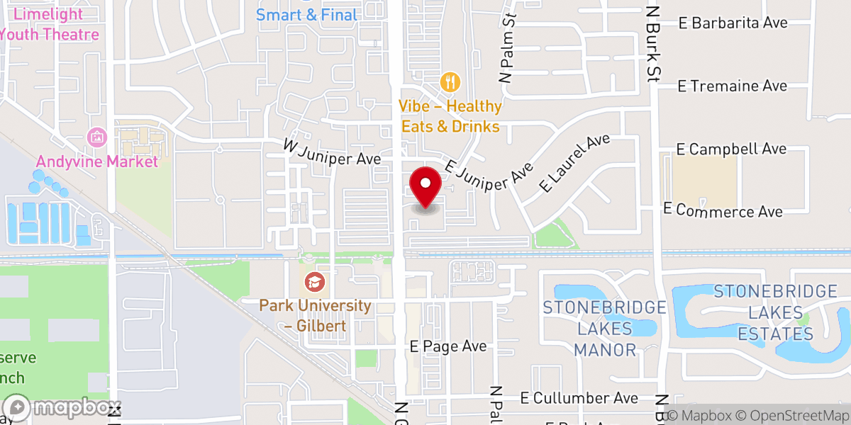 Map showing location of Evident Life Church