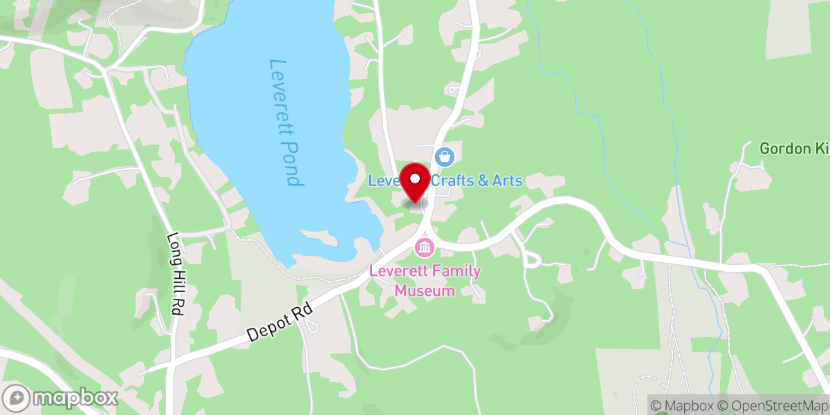 Map showing location of First Congregational Church of Leverett
