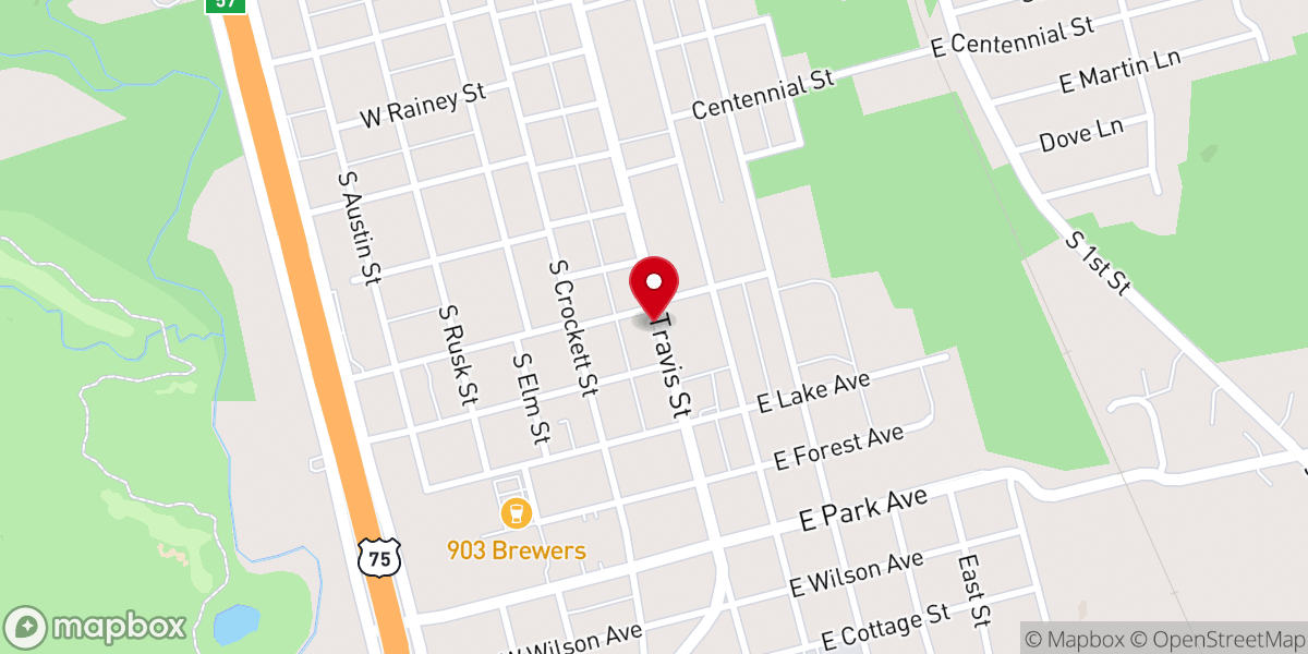 Map showing location of Harvest Time Assembly of God Church