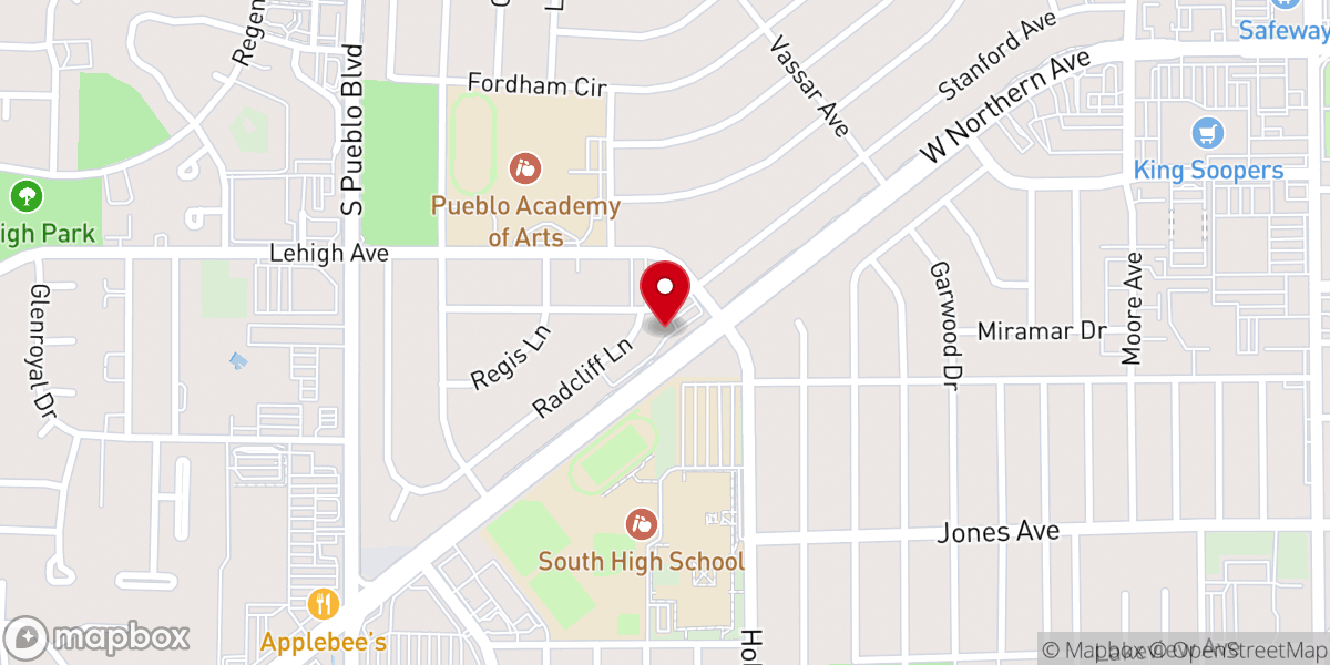 Map showing location of First Church of the Nazarene