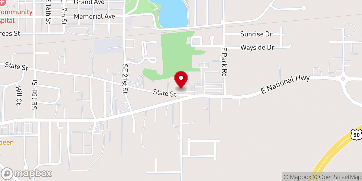Map showing location of Eaton Monument Co