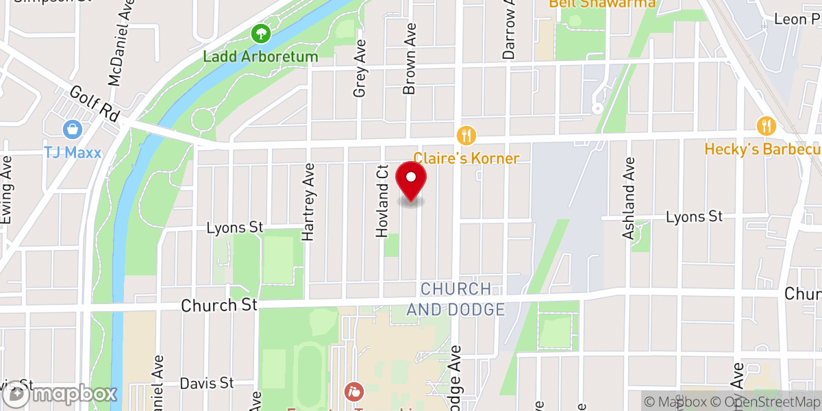 Map showing location of Bethel Methodist Episcopal Church