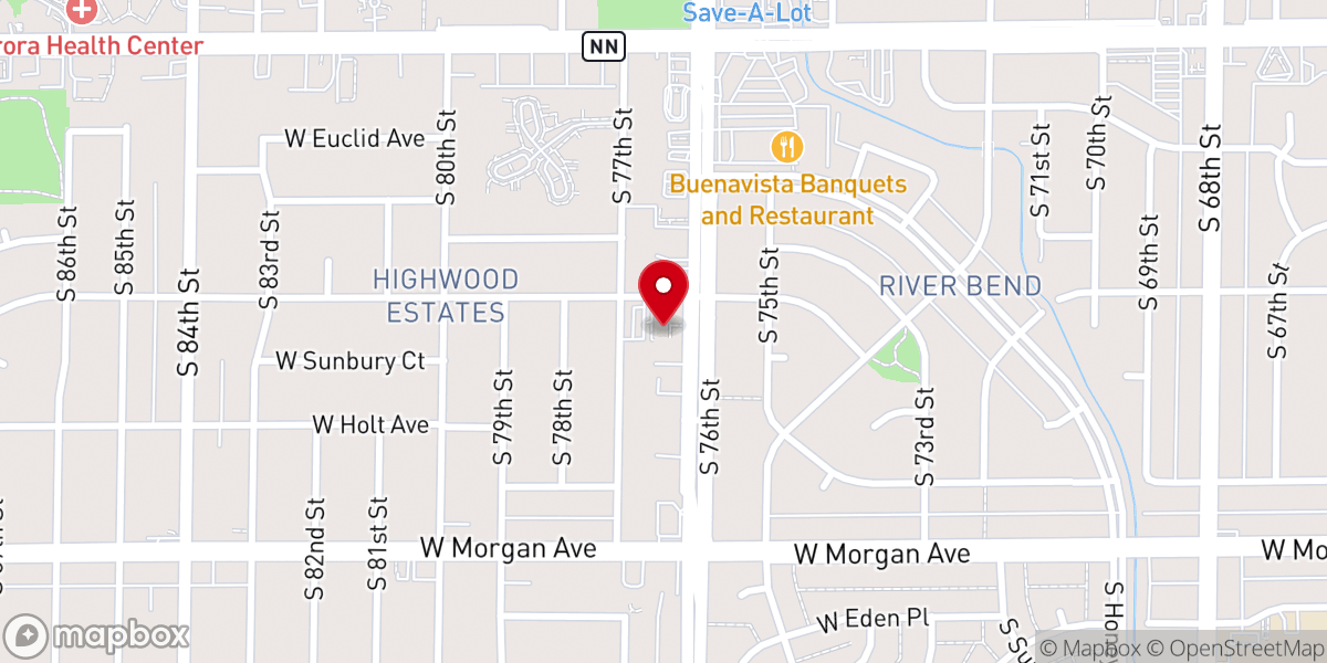 Map showing location of Hmong American Lao Evangelical Church