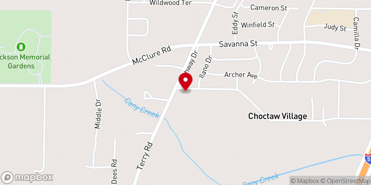 Map showing location of Amazing Grace Pentecostal Holiness Church