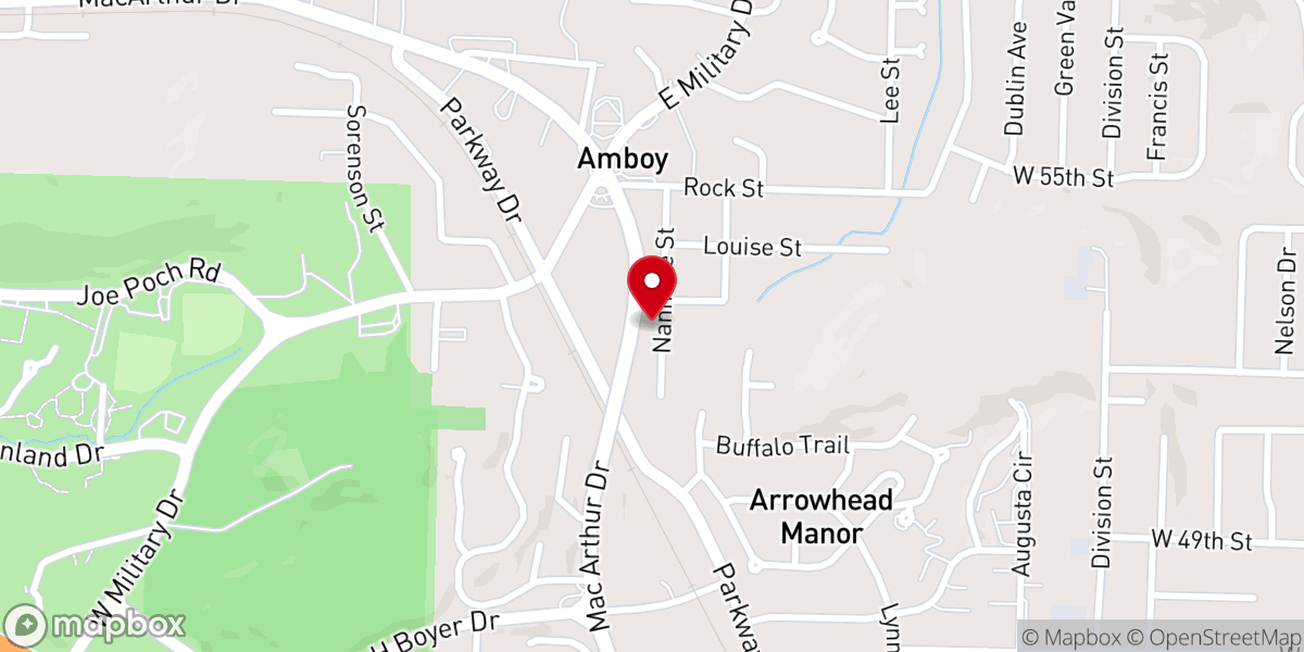 Map showing location of Liberty Fellowship Church