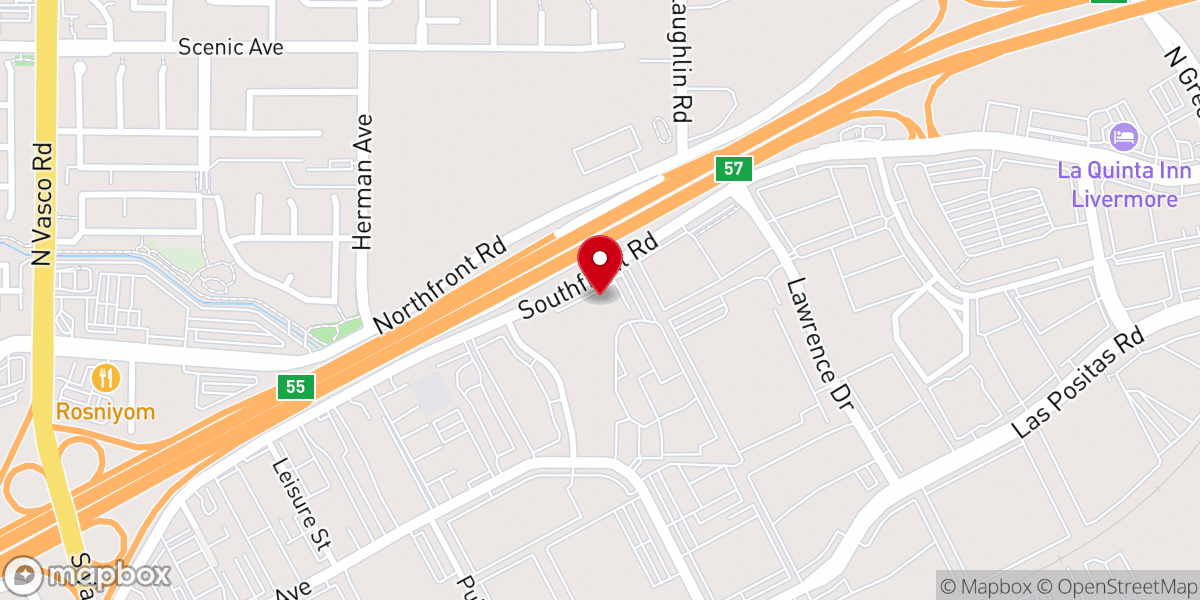 Map showing location of True light Korean Baptist church in Livermore, ca 94551
