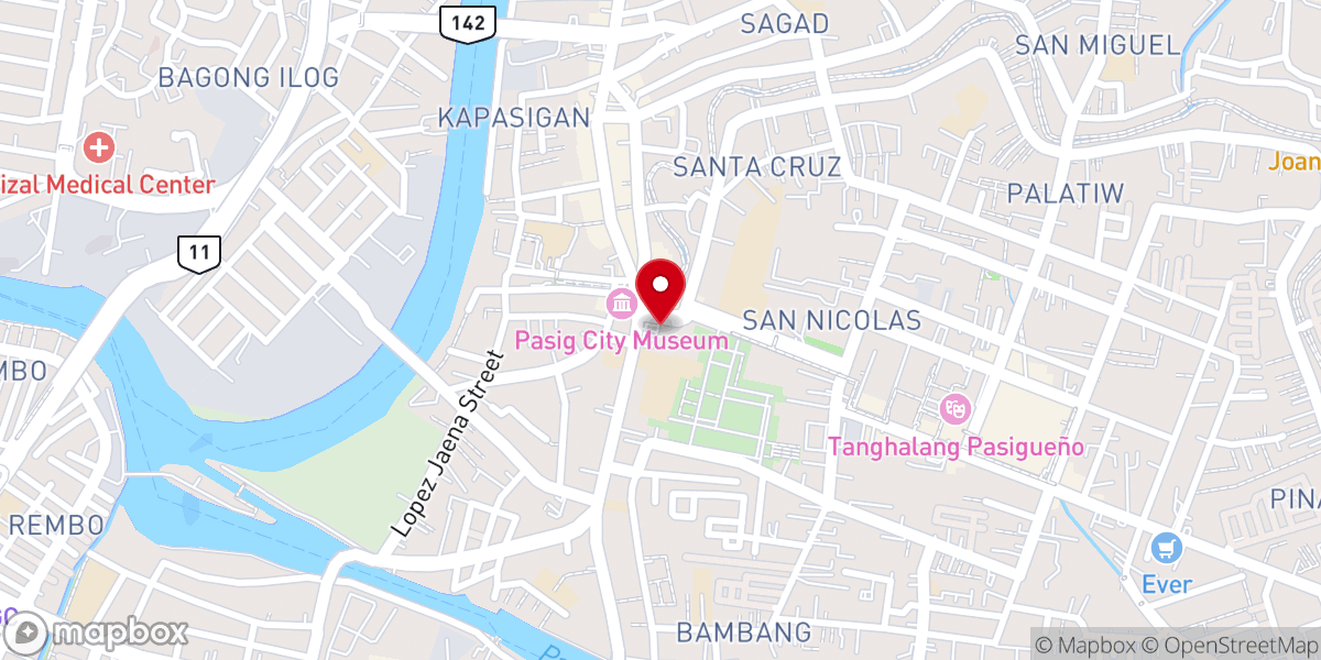 Map showing location of Immaculate Conception Cathedral of Pasig