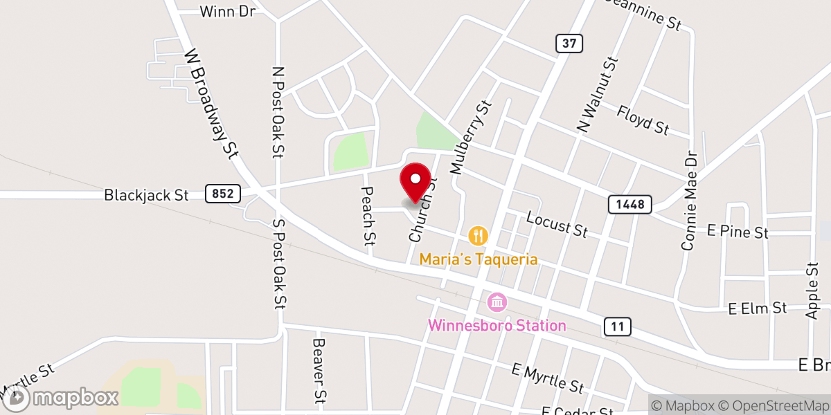 Map showing location of FAMILY LIFE CENTER (Located BEHIND First United Methodist Church)