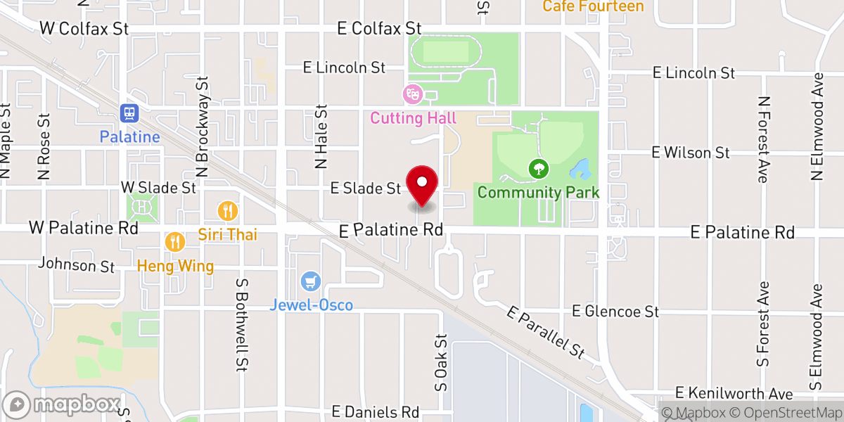 Map showing location of Adonai Presbyterian Church