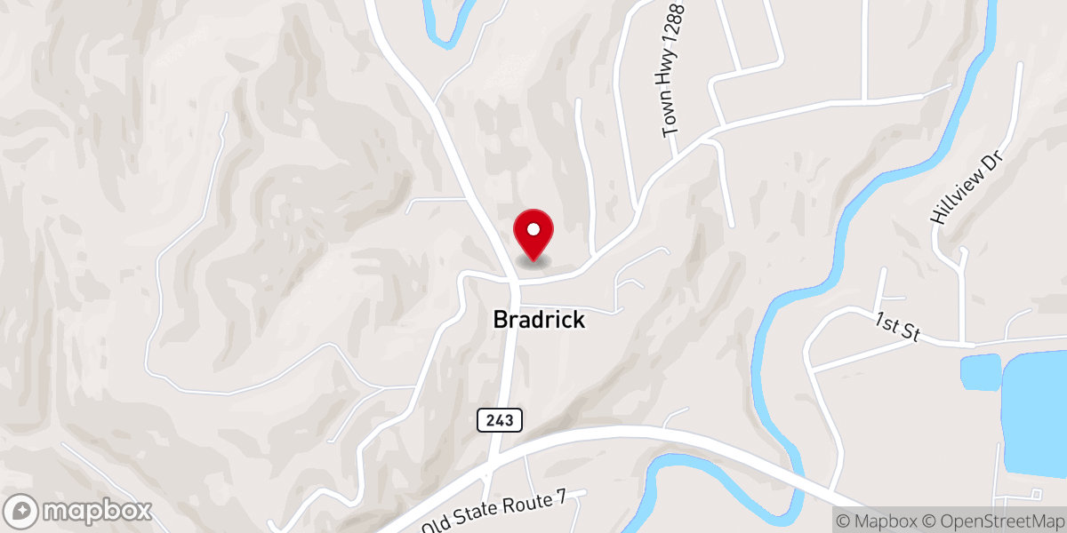 Map showing location of Faith Baptist Chapel